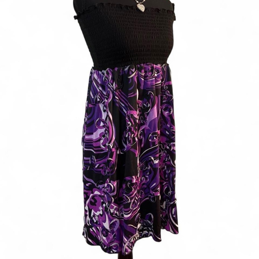 y2k swirly textured tube dress
